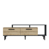 Comodă TV Niva, Diverse culori, 150x31x54 cm - Stejar safir - Antracit | SKU: 475OLV1408 | Comodă TV Niva, 150x31x54 cm, varianta Stejar safir - Antracit, produs pentru amenajarea locuinței, disponibil online în România la CasaMob