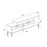 Comodă TV Niva, Diverse culori, 150x31x54 cm - Stejar safir - Antracit | SKU: 475OLV1408 | Comodă TV Niva, 150x31x54 cm, varianta Stejar safir - Antracit, produs pentru amenajarea locuinței, disponibil online în România la CasaMob