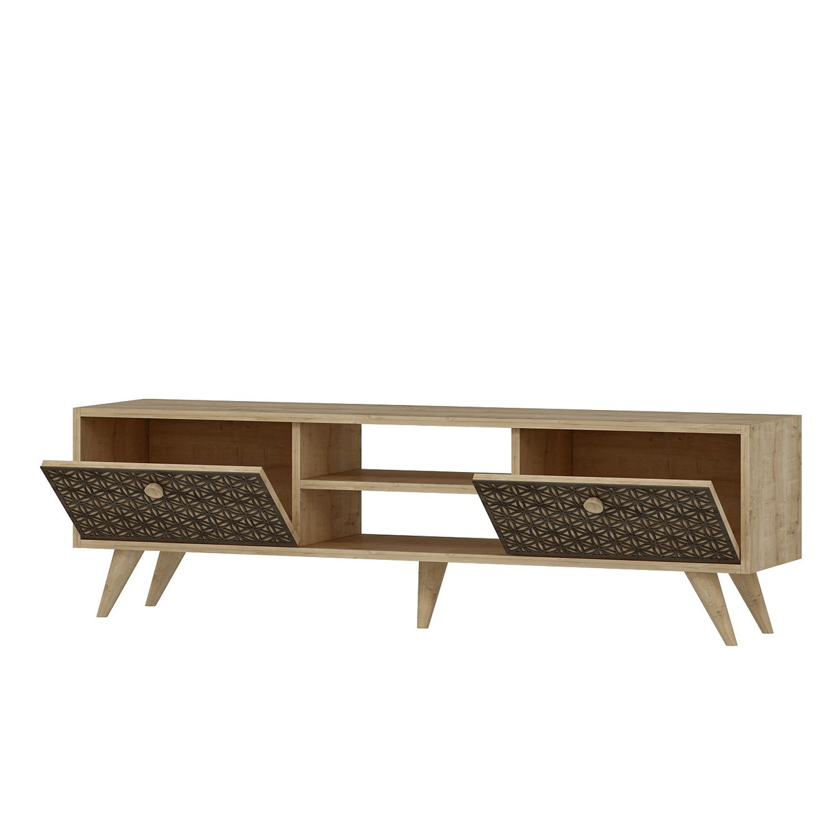 Comodă TV Newyork, Stejar safir, 150x35x45 cm