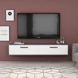 Comodă TV Inel, Diverse culori, 150x30x45 cm - Antracit - Alb | SKU: 475OLV1419 | Comodă TV Inel, 150x30x45 cm, varianta Antracit - Alb, produs pentru amenajarea locuinței, disponibil online în România la CasaMob