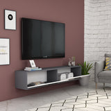 Comodă TV Inel, Diverse culori, 150x30x45 cm - Antracit - Alb | SKU: 475OLV1419 | Comodă TV Inel, 150x30x45 cm, varianta Antracit - Alb, produs pentru amenajarea locuinței, disponibil online în România la CasaMob