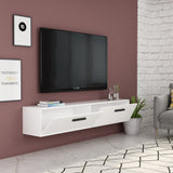 Comodă TV Inel, Diverse culori, 150x30x45 cm - Alb | SKU: 475OLV1420 | Comodă TV Inel, 150x30x45 cm, varianta Alb, produs pentru amenajarea locuinței, disponibil online în România la CasaMob