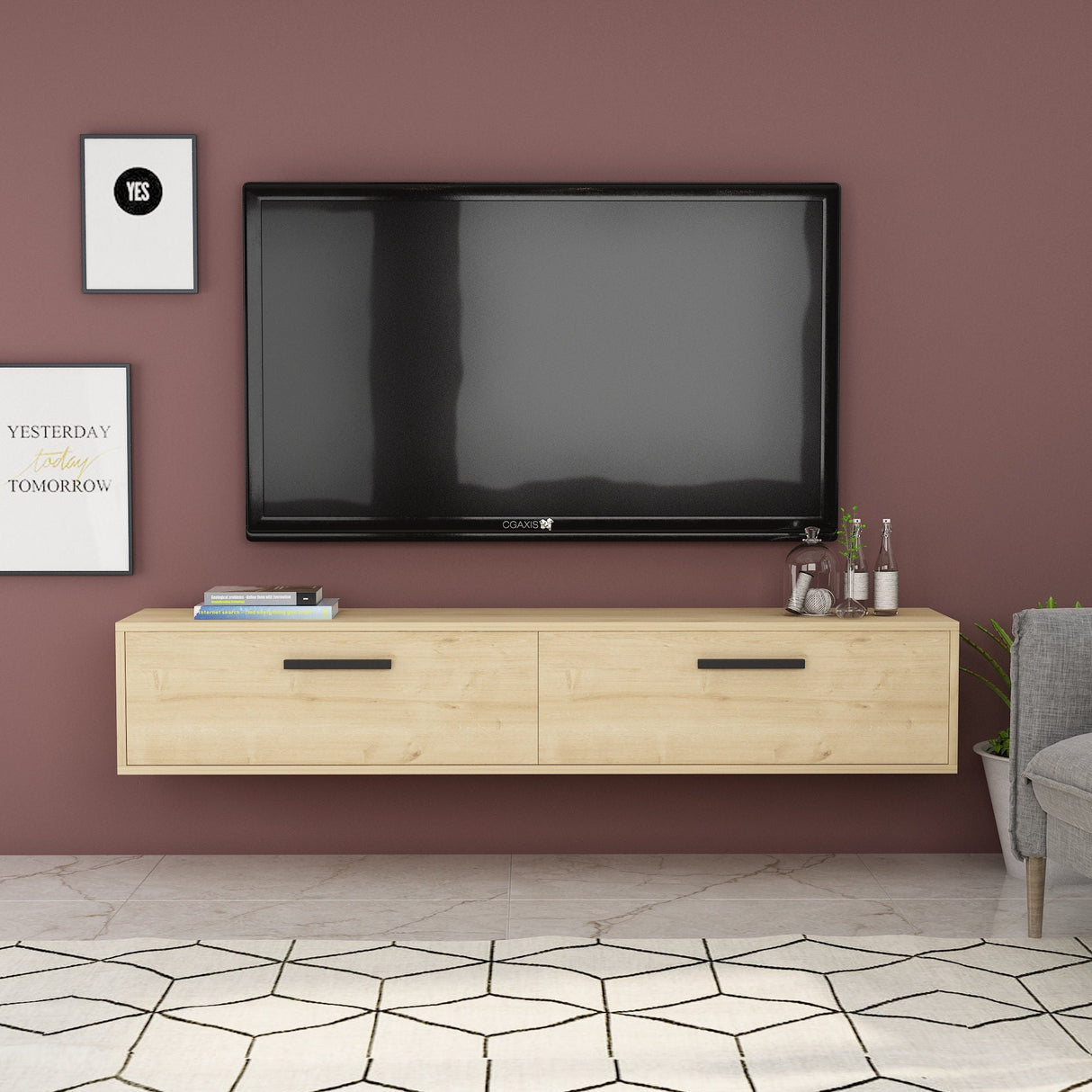 Comodă TV Inel, Diverse culori, 150x30x45 cm - Sapphire | SKU: 475OLV1422 | Comodă TV Inel, 150x30x45 cm, varianta Sapphire, produs pentru amenajarea locuinței, disponibil online în România la CasaMob