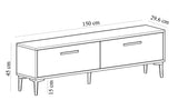 Comodă TV Inel, Diverse culori, 150x30x45 cm - Sapphire | SKU: 475OLV1422 | Comodă TV Inel, 150x30x45 cm, varianta Sapphire, produs pentru amenajarea locuinței, disponibil online în România la CasaMob