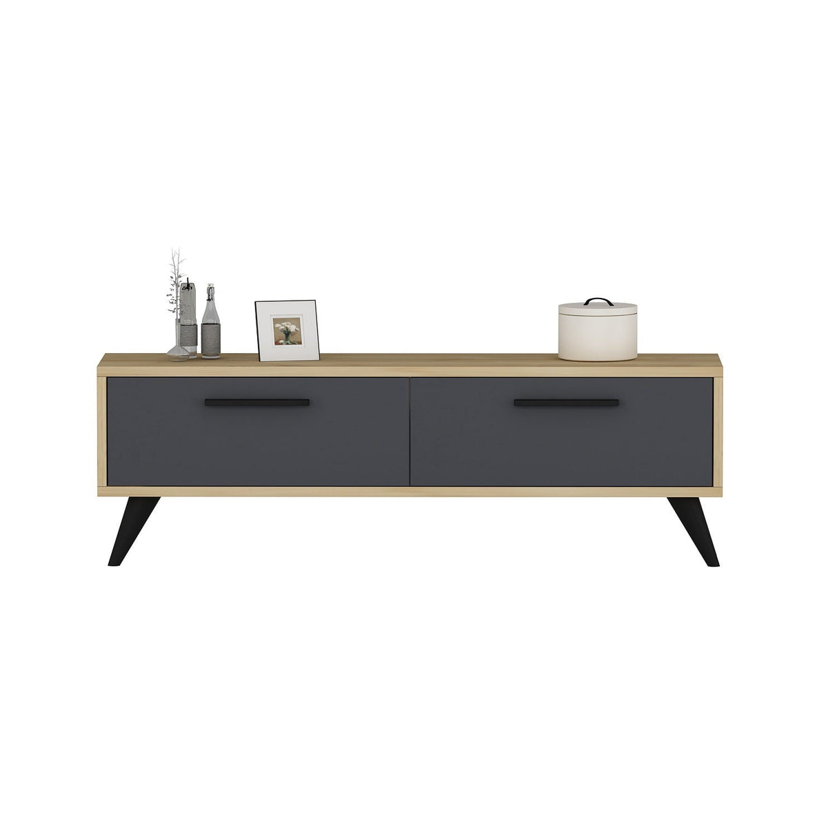 Comodă TV Melisa, Diverse culori, 120x30x45 cm - Sapphire - Antracit | SKU: 475OLV1425 | Comodă TV Melisa, 120x30x45 cm, varianta Sapphire - Antracit, produs pentru amenajarea locuinței, disponibil online în România la CasaMob
