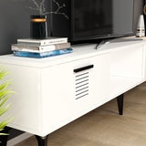 Comodă TV Asimo, Diverse culori, 150x30x45 cm - Alb | SKU: 475OLV1429 | Comodă TV Asimo, 150x30x45 cm, varianta Alb, produs pentru amenajarea locuinței, disponibil online în România la CasaMob