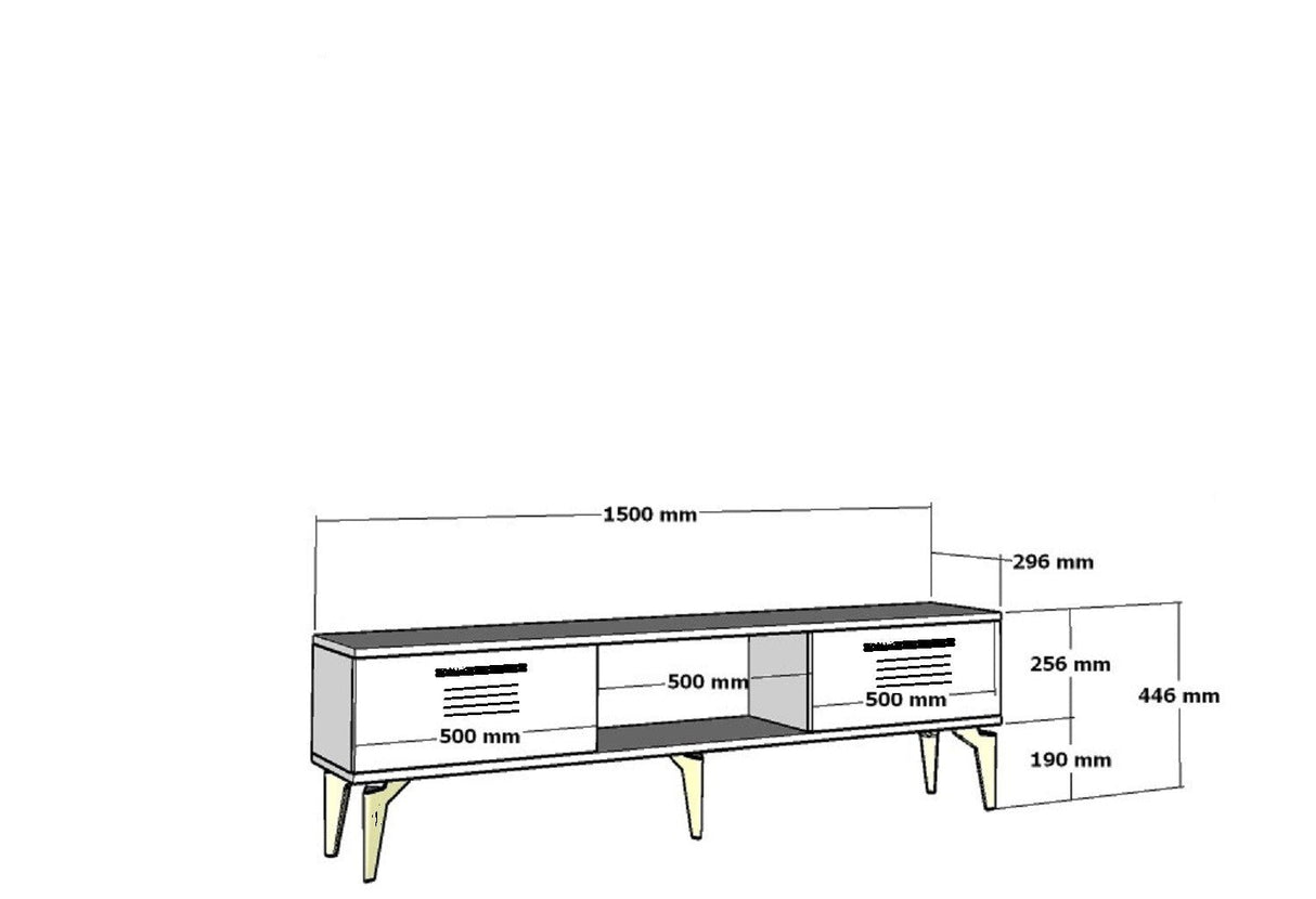 Comodă TV Asimo, Diverse culori, 150x30x45 cm - Stejar safir | SKU: 475OLV1431 | Comodă TV Asimo, 150x30x45 cm, varianta Stejar safir, produs pentru amenajarea locuinței, disponibil online în România la CasaMob