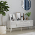 Alb - Argintiu | SKU: 475OLV1434 | Comodă TV Moda, 150x35x53 cm, varianta Alb - Argintiu, produs pentru amenajarea locuinței, disponibil online în România la CasaMob