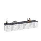 Comodă TV Artemis, Diverse culori, 180x37x45 cm - Alb - Antracit | SKU: 475OLV1462 | Comodă TV Artemis, 180x37x45 cm, varianta Alb - Antracit, produs pentru amenajarea locuinței, disponibil online în România la CasaMob