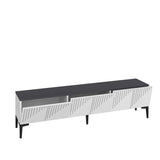 Comodă TV Artemis, Diverse culori, 180x37x45 cm - Alb - Antracit | SKU: 475OLV1462 | Comodă TV Artemis, 180x37x45 cm, varianta Alb - Antracit, produs pentru amenajarea locuinței, disponibil online în România la CasaMob