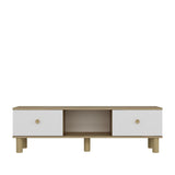 Comodă TV Mono, Diverse culori, 150x30x41 cm - Stejar safir - Alb | SKU: 475OLV1476 | Comodă TV Mono, 150x30x41 cm, varianta Stejar safir - Alb, produs pentru amenajarea locuinței, disponibil online în România la CasaMob