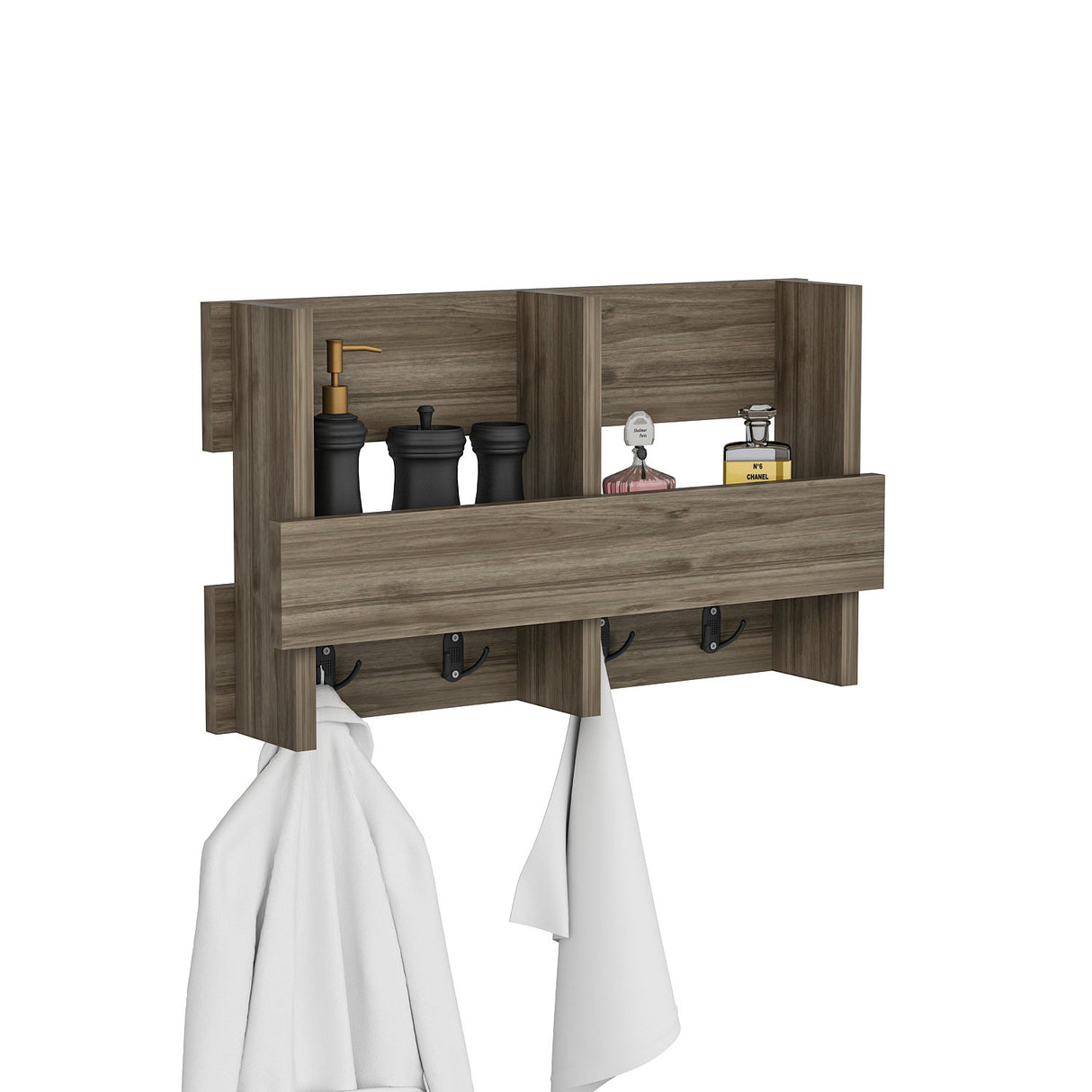 Cuier Wink, Diverse culori, 60x16x35 cm - Nuc | SKU: 475OLV1904 | Cuier Wink, 60x16x35 cm, varianta Nuc, produs pentru amenajarea locuinței, disponibil online în România la CasaMob