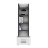 Bibliotecă Dawn, Diverse culori, 35x26x152 cm - Antracit - Alb | SKU: 475OLV2108 | Bibliotecă Dawn, 35x26x152 cm, varianta Antracit - Alb, produs pentru amenajarea locuinței, disponibil online în România la CasaMob