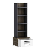 Bibliotecă Dawn, Diverse culori, 35x26x152 cm - Nuc - Alb - Antracit | SKU: 475OLV2110 | Bibliotecă Dawn, 35x26x152 cm, varianta Nuc - Alb - Antracit, produs pentru amenajarea locuinței, disponibil online în România la CasaMob