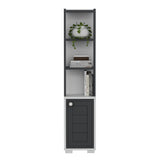 Bibliotecă Anka, Diverse culori, 30x22x135 cm - Alb - Antracit | SKU: 475OLV2112 | Bibliotecă Anka, 30x22x135 cm, varianta Alb - Antracit, produs pentru amenajarea locuinței, disponibil online în România la CasaMob