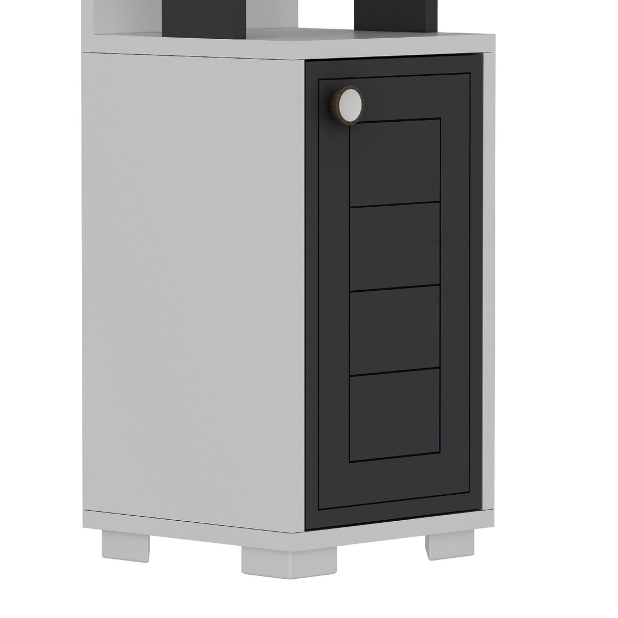Bibliotecă Anka, Diverse culori, 30x22x135 cm - Alb - Antracit | SKU: 475OLV2112 | Bibliotecă Anka, 30x22x135 cm, varianta Alb - Antracit, produs pentru amenajarea locuinței, disponibil online în România la CasaMob