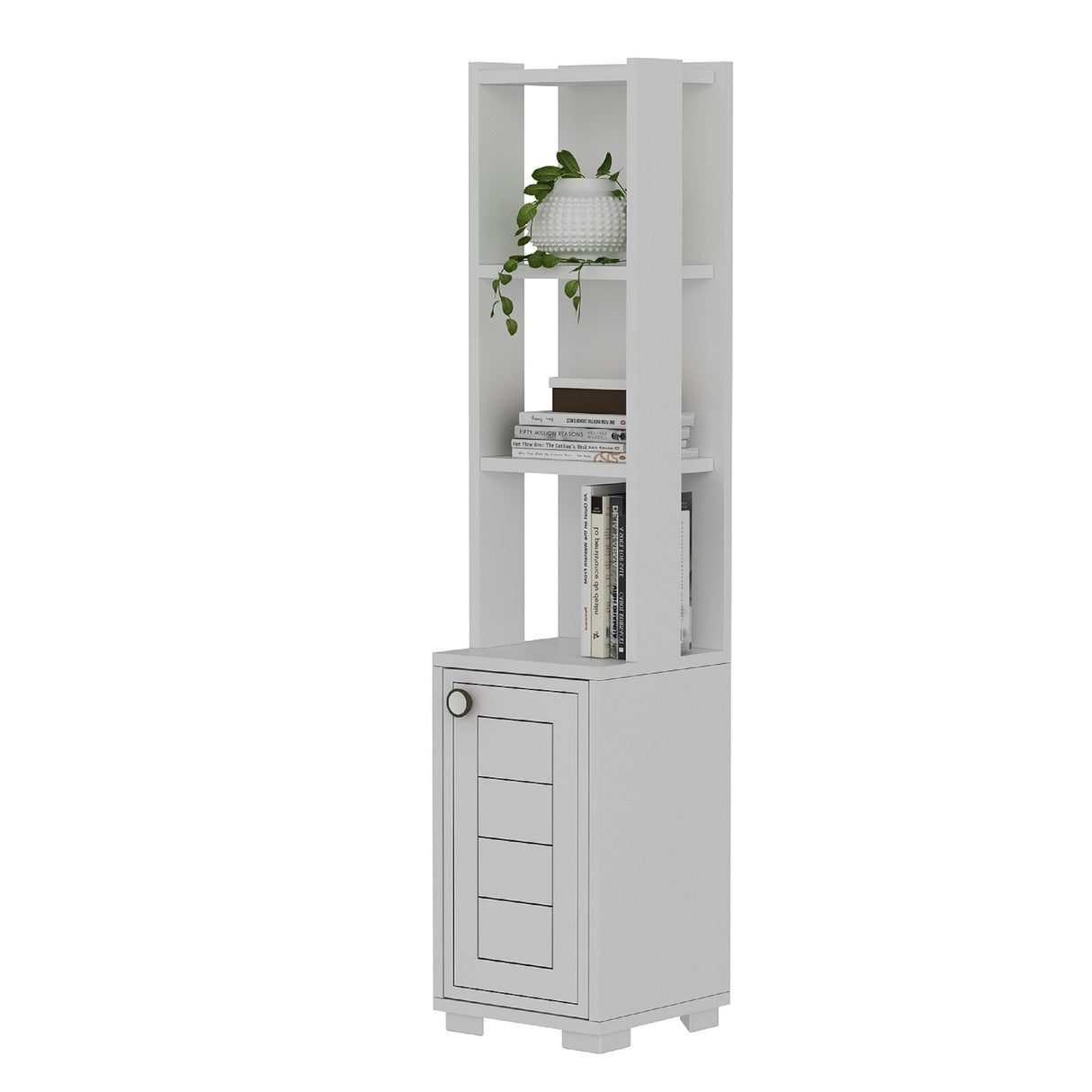 Bibliotecă Anka, Diverse culori, 30x22x135 cm - Alb | SKU: 475OLV2113 | Bibliotecă Anka, 30x22x135 cm, varianta Alb, produs pentru amenajarea locuinței, disponibil online în România la CasaMob