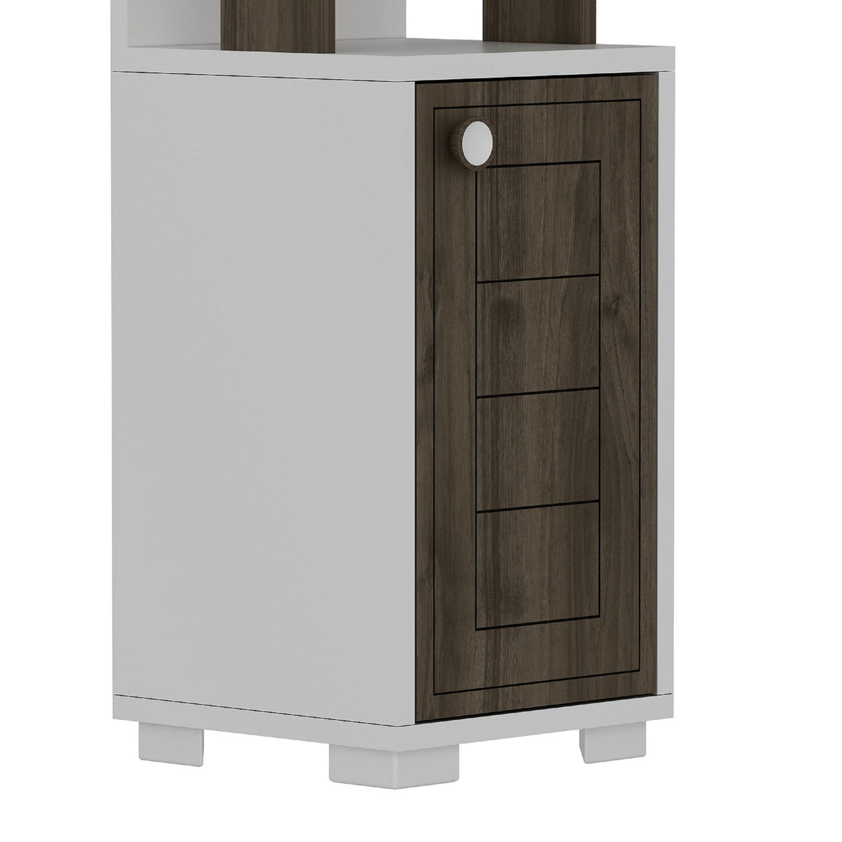 Bibliotecă Anka, Diverse culori, 30x22x135 cm - Alb - Nuc | SKU: 475OLV2114 | Bibliotecă Anka, 30x22x135 cm, varianta Alb - Nuc, produs pentru amenajarea locuinței, disponibil online în România la CasaMob