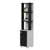 Bibliotecă Anka, Diverse culori, 30x22x135 cm - Alb - Black marble | SKU: 475OLV2115 | Bibliotecă Anka, 30x22x135 cm, varianta Alb - Black marble, produs pentru amenajarea locuinței, disponibil online în România la CasaMob
