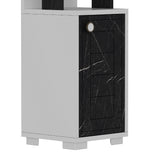 Bibliotecă Anka, Diverse culori, 30x22x135 cm - Alb - Black marble | SKU: 475OLV2115 | Bibliotecă Anka, 30x22x135 cm, varianta Alb - Black marble, produs pentru amenajarea locuinței, disponibil online în România la CasaMob