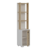Bibliotecă Anka, Diverse culori, 30x22x135 cm - Alb - Stejar safir | SKU: 475OLV2116 | Bibliotecă Anka, 30x22x135 cm, varianta Alb - Stejar safir, produs pentru amenajarea locuinței, disponibil online în România la CasaMob