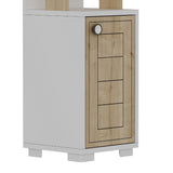 Bibliotecă Anka, Diverse culori, 30x22x135 cm - Alb - Stejar safir | SKU: 475OLV2116 | Bibliotecă Anka, 30x22x135 cm, varianta Alb - Stejar safir, produs pentru amenajarea locuinței, disponibil online în România la CasaMob