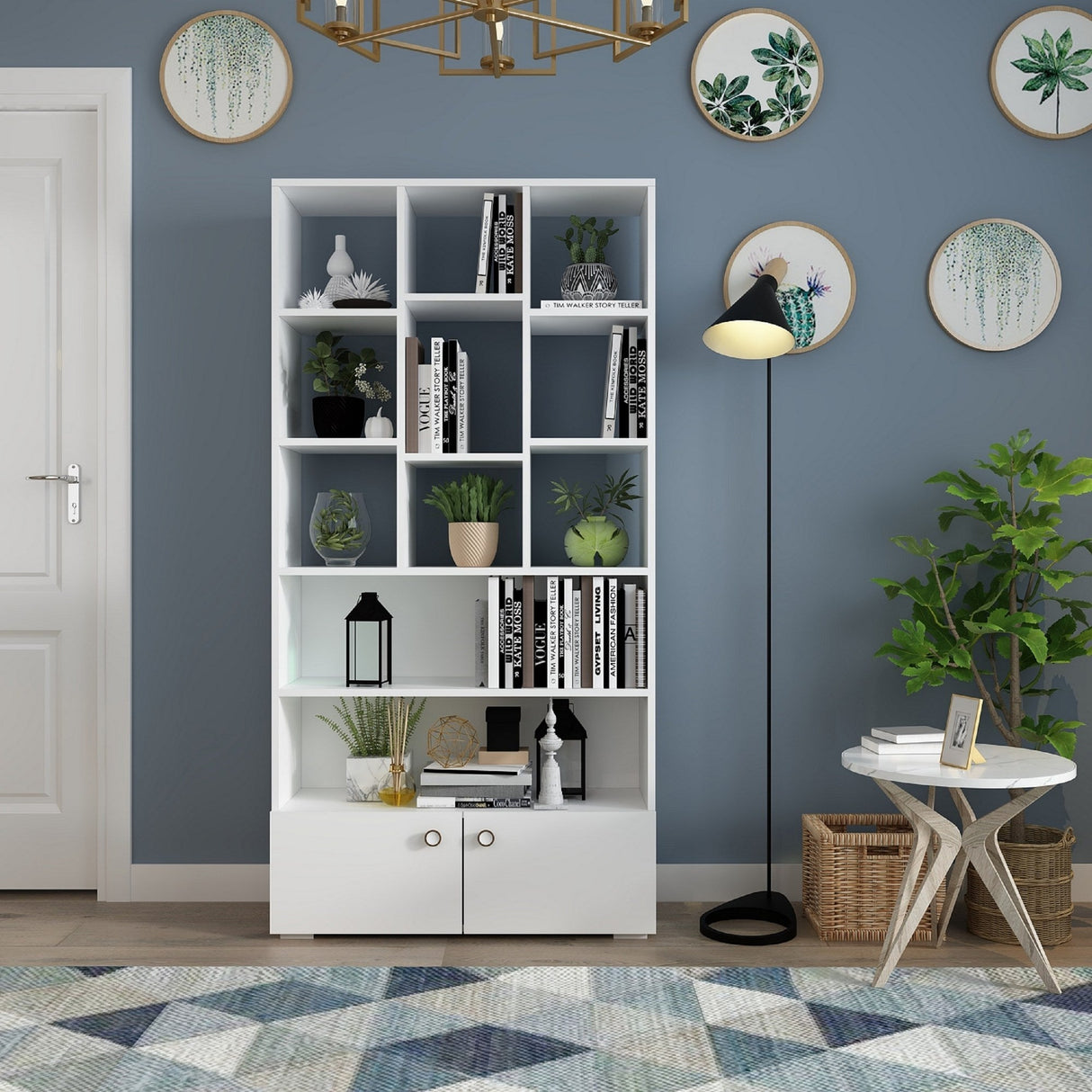 Bibliotecă Penguen, Diverse culori, 94x30x187 cm - Alb | SKU: 475OLV2124 | Bibliotecă Penguen, 94x30x187 cm, varianta Alb, produs pentru amenajarea locuinței, disponibil online în România la CasaMob