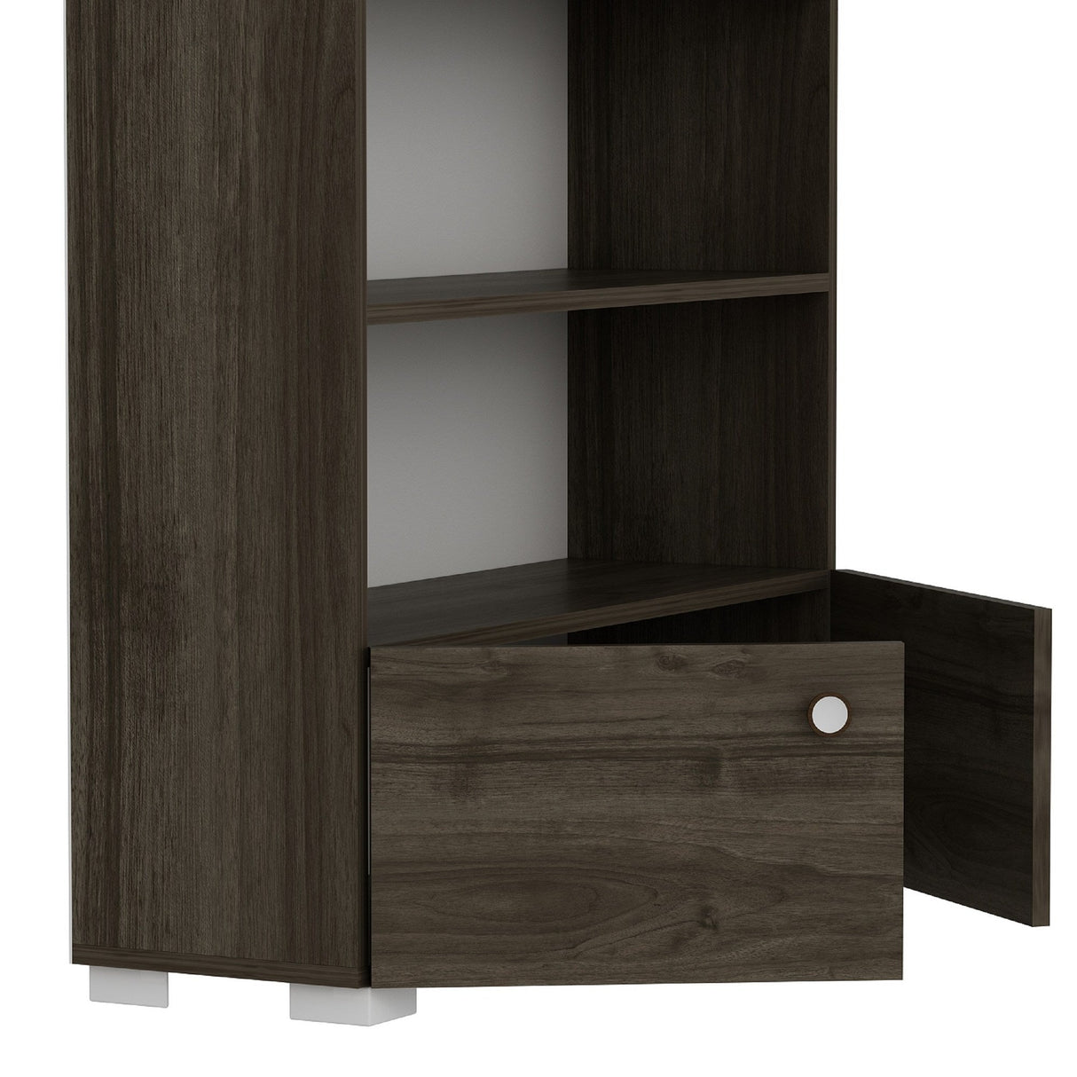 Bibliotecă Penguen, Diverse culori, 94x30x187 cm - Nuc | SKU: 475OLV2125 | Bibliotecă Penguen, 94x30x187 cm, varianta Nuc, produs pentru amenajarea locuinței, disponibil online în România la CasaMob