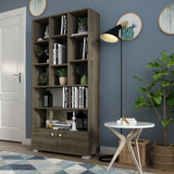 Bibliotecă Penguen, Diverse culori, 94x30x187 cm - Nuc | SKU: 475OLV2125 | Bibliotecă Penguen, 94x30x187 cm, varianta Nuc, produs pentru amenajarea locuinței, disponibil online în România la CasaMob