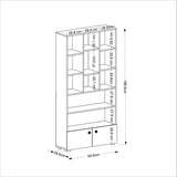 Bibliotecă Penguen, Diverse culori, 94x30x187 cm - Nuc | SKU: 475OLV2125 | Bibliotecă Penguen, 94x30x187 cm, varianta Nuc, produs pentru amenajarea locuinței, disponibil online în România la CasaMob