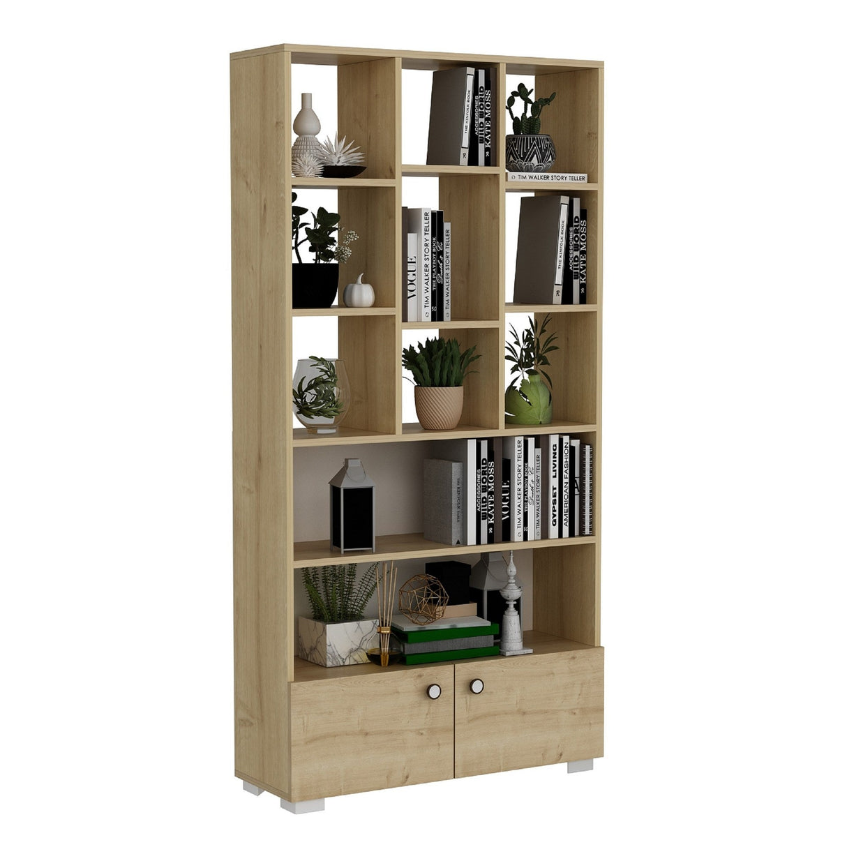 Bibliotecă Penguen, Diverse culori, 94x30x187 cm - Stejar safir | SKU: 475OLV2126 | Bibliotecă Penguen, 94x30x187 cm, varianta Stejar safir, produs pentru amenajarea locuinței, disponibil online în România la CasaMob