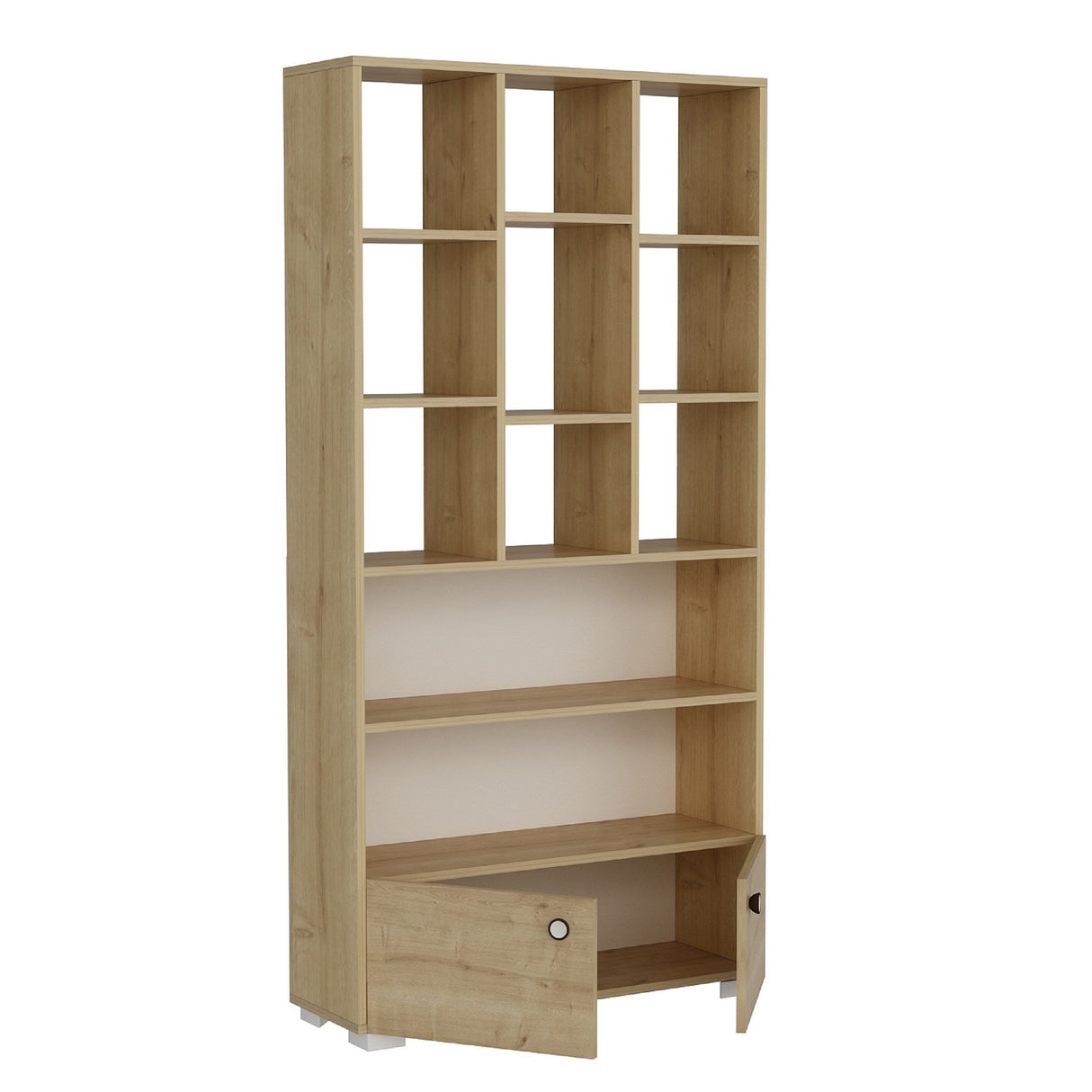 Bibliotecă Penguen, Diverse culori, 94x30x187 cm - Stejar safir | SKU: 475OLV2126 | Bibliotecă Penguen, 94x30x187 cm, varianta Stejar safir, produs pentru amenajarea locuinței, disponibil online în România la CasaMob
