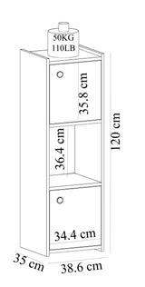 Dulap de baie Teo, Diverse culori, 39x35x120 cm - Stejar safir - Alb | SKU: 475OLV2405 | Dulap de baie Teo, 39x35x120 cm, varianta Stejar safir - Alb, produs pentru amenajarea locuinței, disponibil online în România la CasaMob