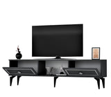 Comodă TV Nil, Diverse culori, 150x30x45 cm - Antracit - Argintiu | SKU: 475OLV2638 | Comodă TV Nil, 150x30x45 cm, varianta Antracit - Argintiu, produs pentru amenajarea locuinței, disponibil online în România la CasaMob