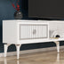 Alb - Argintiu | SKU: 475OLV2640 | Comodă TV Nil, 150x30x45 cm, varianta Alb - Argintiu, produs pentru amenajarea locuinței, disponibil online în România la CasaMob