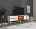Alb - Argintiu | SKU: 475OLV2654 | Comodă TV Vania Fireplace, 150x30x50 cm, varianta Alb - Argintiu, produs pentru amenajarea locuinței, disponibil online în România la CasaMob