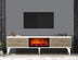 Alb - Nuc | SKU: 475OLV2661 | Comodă TV Arona Fireplace, 150x30x45 cm, varianta Alb - Nuc, produs pentru amenajarea locuinței, disponibil online în România la CasaMob