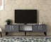 Antracit - Argintiu | SKU: 475OLV2697 | Comodă TV Asel, 150x30x45 cm, varianta Antracit - Argintiu, produs pentru amenajarea locuinței, disponibil online în România la CasaMob