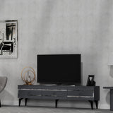 Comodă TV Ipek, Diverse culori - Antracit - Argintiu | SKU: 475OLV2706 | Comodă TV Ipek, varianta Antracit - Argintiu, produs pentru amenajarea locuinței, disponibil online în România la CasaMob