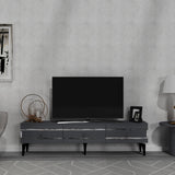 Comodă TV Ipek, Diverse culori - Antracit - Argintiu | SKU: 475OLV2706 | Comodă TV Ipek, varianta Antracit - Argintiu, produs pentru amenajarea locuinței, disponibil online în România la CasaMob