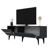 Comodă TV Iris, Diverse culori - Antracit - Argintiu | SKU: 475OLV2727 | Comodă TV Iris, varianta Antracit - Argintiu, produs pentru amenajarea locuinței, disponibil online în România la CasaMob