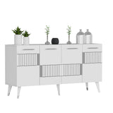 Set mobilă pentru sufragerie Moda, Diverse culori - Alb - Argintiu | SKU: 475OLV2792 | Set mobilă pentru sufragerie Moda, varianta Alb - Argintiu, produs pentru amenajarea locuinței, disponibil online în România la CasaMob
