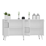 Set mobilă pentru sufragerie Moda, Diverse culori - Alb - Argintiu | SKU: 475OLV2792 | Set mobilă pentru sufragerie Moda, varianta Alb - Argintiu, produs pentru amenajarea locuinței, disponibil online în România la CasaMob