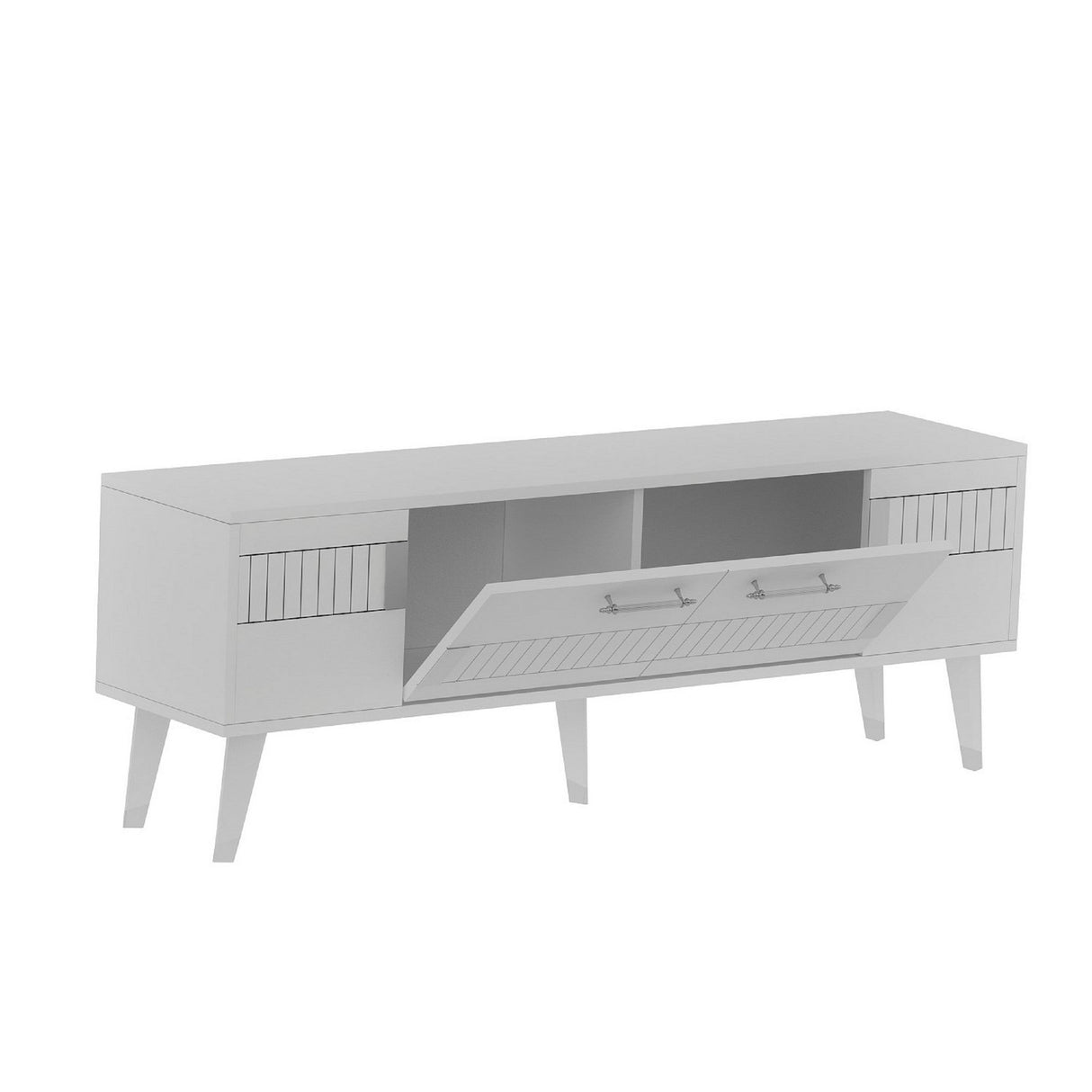 Set mobilă pentru sufragerie Moda, Diverse culori - Alb - Argintiu | SKU: 475OLV2792 | Set mobilă pentru sufragerie Moda, varianta Alb - Argintiu, produs pentru amenajarea locuinței, disponibil online în România la CasaMob