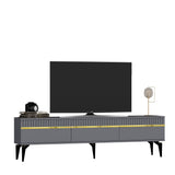Set mobilă pentru sufragerie Defne, Diverse culori - Antracit - Auriu | SKU: 475OLV2797 | Set mobilă pentru sufragerie Defne, varianta Antracit - Auriu, produs pentru amenajarea locuinței, disponibil online în România la CasaMob