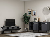 Set mobilă pentru sufragerie Defne, Diverse culori - Antracit - Argintiu | SKU: 475OLV2798 | Set mobilă pentru sufragerie Defne, varianta Antracit - Argintiu, produs pentru amenajarea locuinței, disponibil online în România la CasaMob