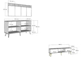 Set mobilă pentru sufragerie Defne, Diverse culori - Antracit - Argintiu | SKU: 475OLV2798 | Set mobilă pentru sufragerie Defne, varianta Antracit - Argintiu, produs pentru amenajarea locuinței, disponibil online în România la CasaMob
