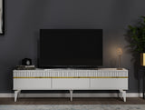 Set mobilă pentru sufragerie Defne, Diverse culori - Alb - Auriu | SKU: 475OLV2799 | Set mobilă pentru sufragerie Defne, varianta Alb - Auriu, produs pentru amenajarea locuinței, disponibil online în România la CasaMob