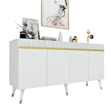 Set mobilă pentru sufragerie Defne, Diverse culori - Alb - Auriu | SKU: 475OLV2799 | Set mobilă pentru sufragerie Defne, varianta Alb - Auriu, produs pentru amenajarea locuinței, disponibil online în România la CasaMob