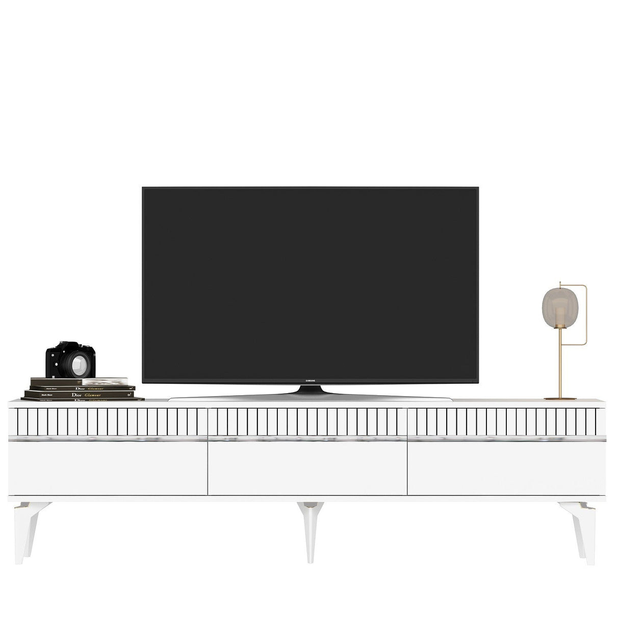 Set mobilă pentru sufragerie Defne, Diverse culori - Alb - Argintiu | SKU: 475OLV2800 | Set mobilă pentru sufragerie Defne, varianta Alb - Argintiu, produs pentru amenajarea locuinței, disponibil online în România la CasaMob